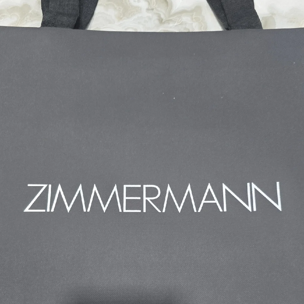 Set Of 3 NEW Zimmermann Charcoal Shopping Bag GIFT 18 x 14